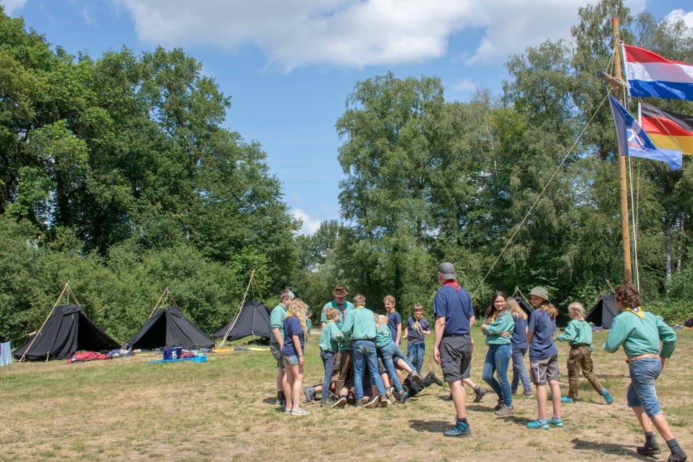 Die Joldelunder Pfadfinderinnen und Pfadfinder auf dem Sommerlager