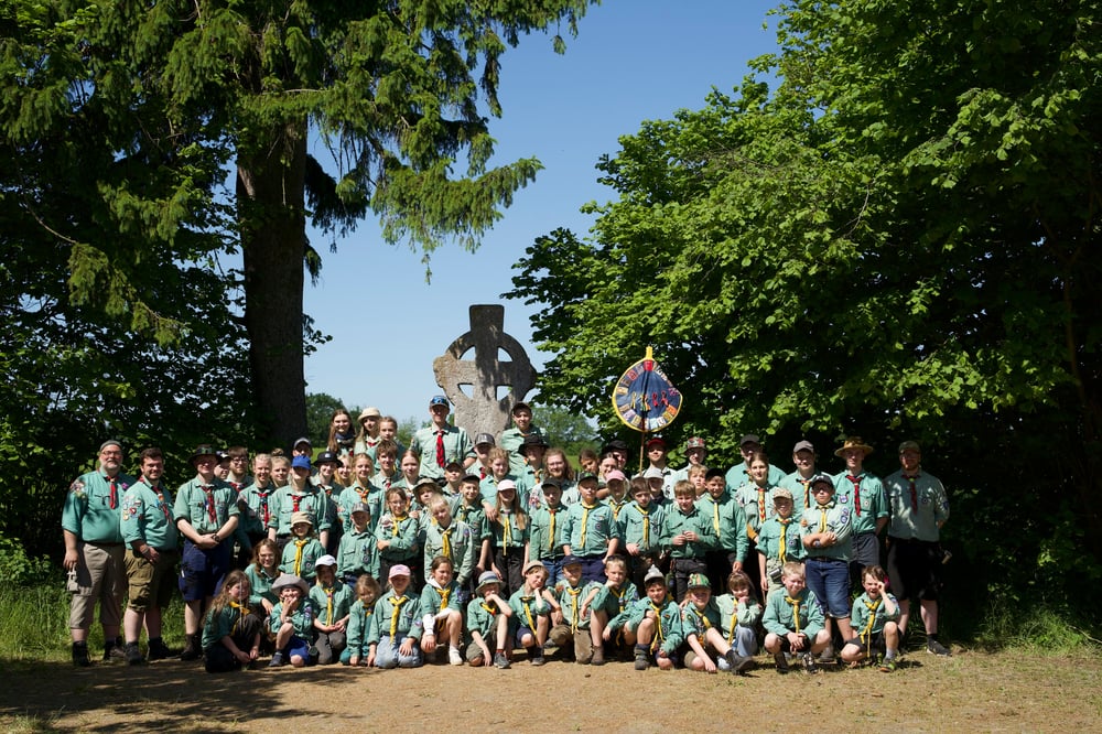 Gruppenfoto der Joldelund Pfadfinderinnen und Pfadfinder